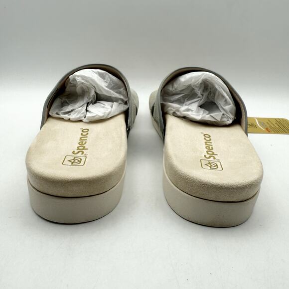 Spenco Womens Twilight Ellie Slide Sandals US 8.5 D EU 39 Grey Leather NIB - Picture 9 of 12